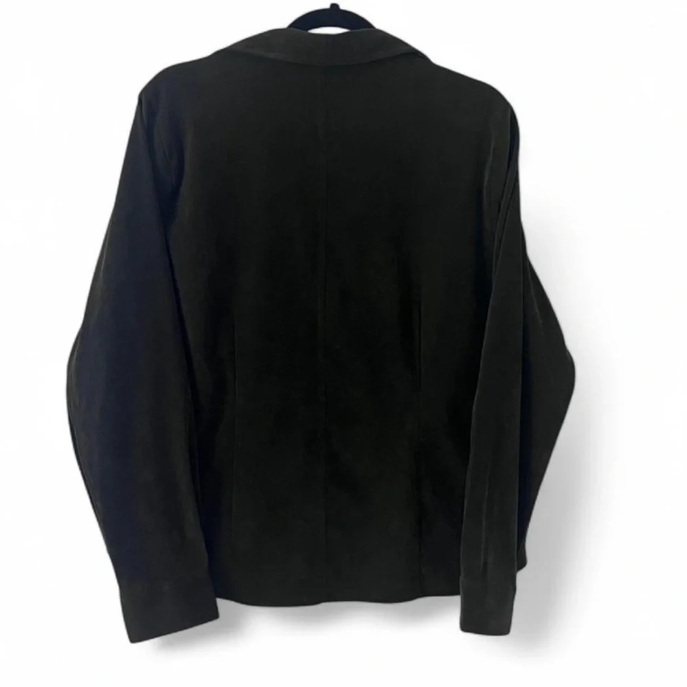 Dark Green Analogy Suede Button-Up Shirt